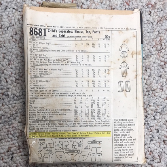 Vintage kids sewing patterns - size 4 - Picture 5 of 9